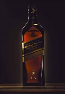 Jonnie Walker Double Black Whisky glass bottle made by Verallia