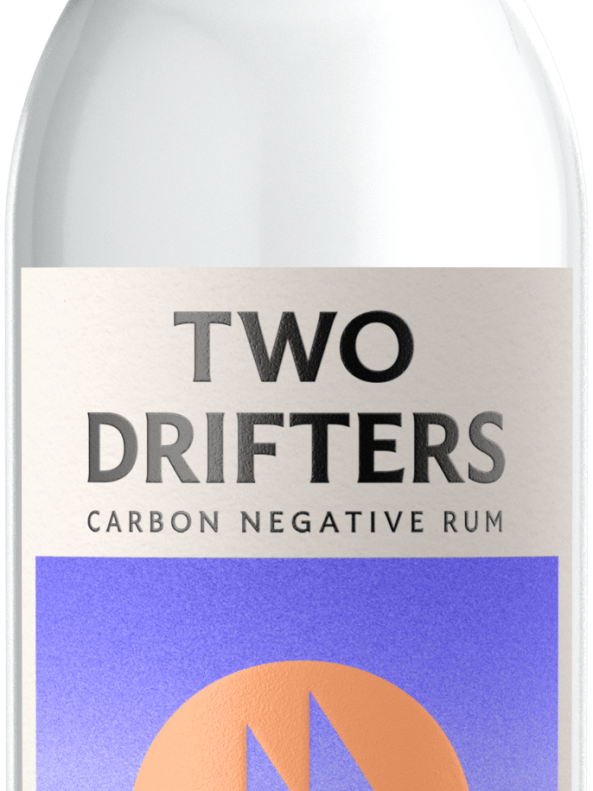 Two Drifters Carbon-Negative Rum sustainable glass bottle made by Verallia