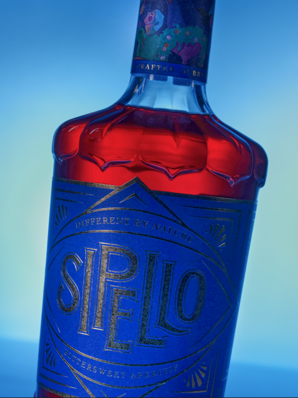 Sipello apertif bespoke glass bottle made by Verallia UK