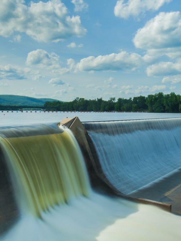 an open dam representing sustainability at verallia