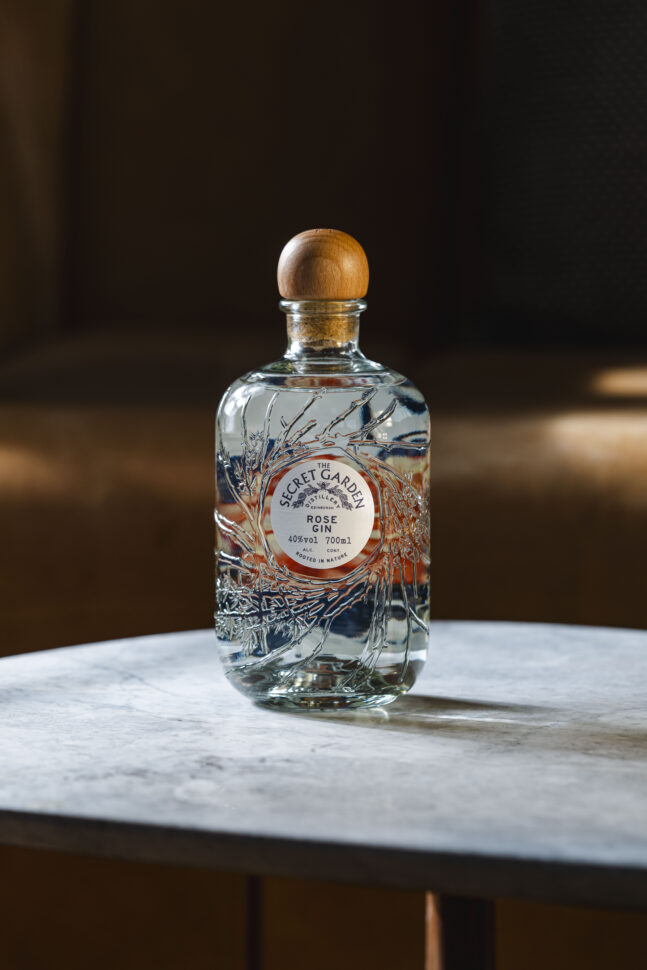 The Secret Garden Distillery Rose Gin Glass Bottle