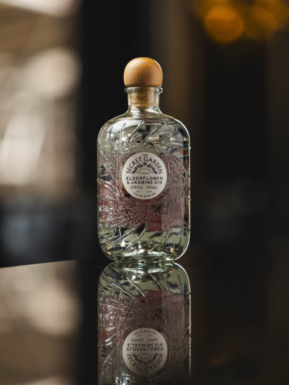 The Secret Garden Distillery Elderflower & Jasmine Gin Glass Bottle